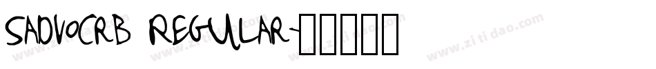 Sadvocrb Regular字体转换